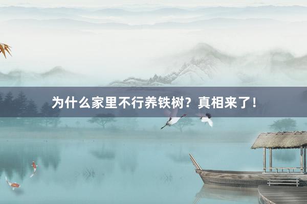 为什么家里不行养铁树？真相来了！