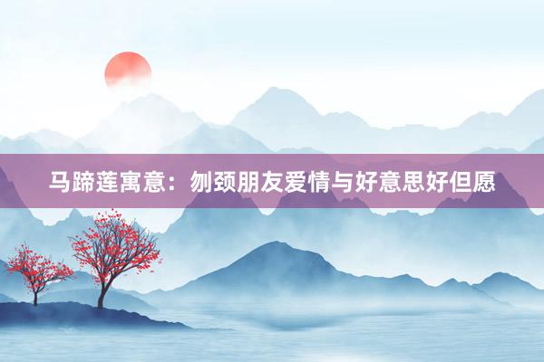 马蹄莲寓意：刎颈朋友爱情与好意思好但愿